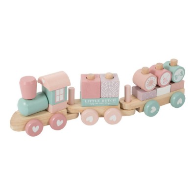 Blokkentrein Little dutch Roze Blokkentrein Little dutch Roze